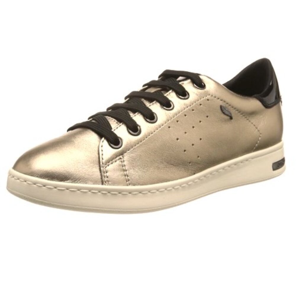 Geox Respira Women Leather Sneakers Gold Tone Size 10.5